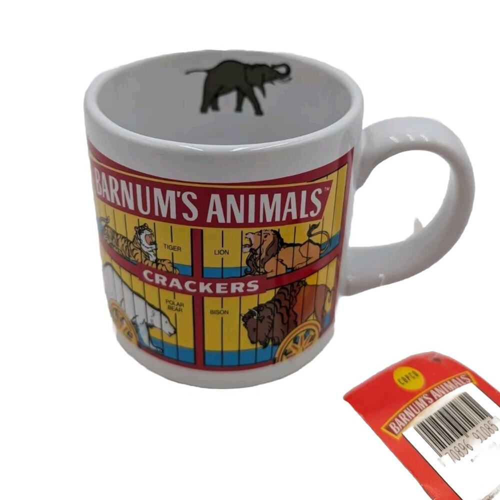 Vintage 1998 COPCO Barnum's Animals 14 oz Ceramic Mug Nabisco Crackers Design